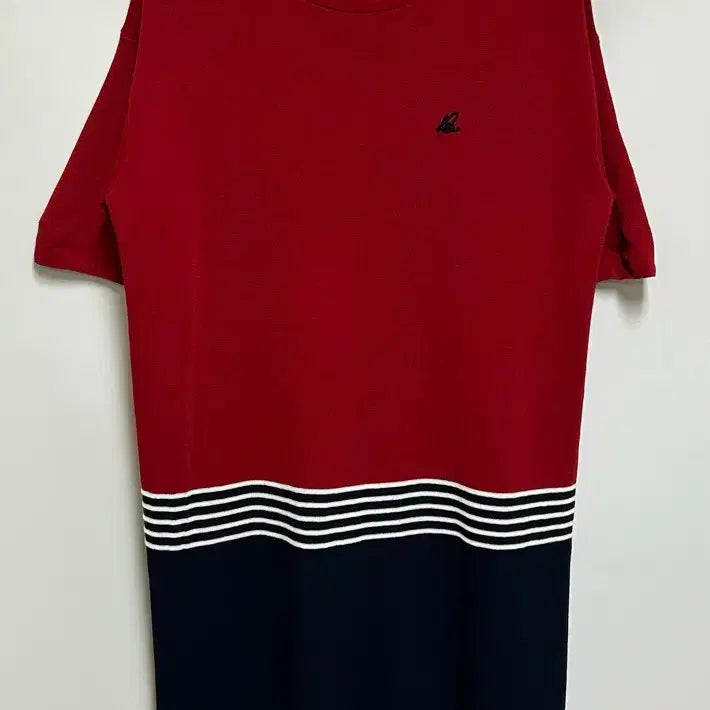 [BUNJANG] Beanpole Ladies Color Block Logo Embroidered Knit Dress / [여자-90]빈폴레이디스 컬러 블록 로고 자수 니트 원피스