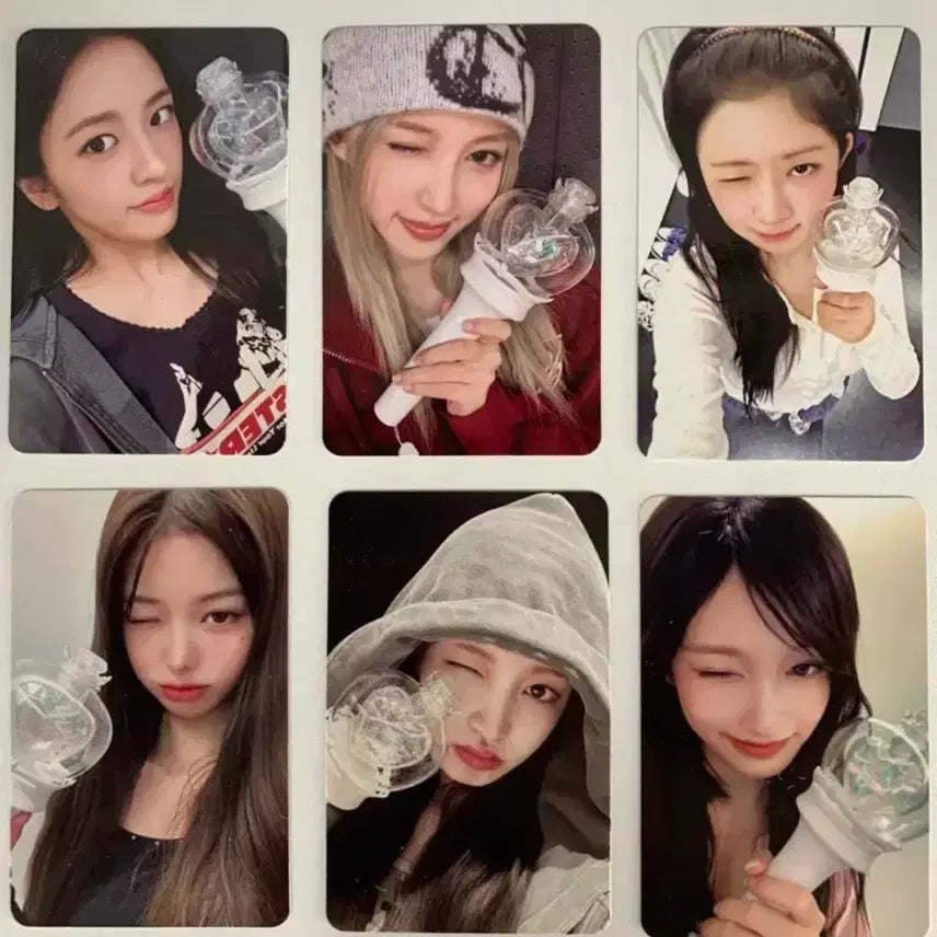 [BUNJANG] IVE Official Lightstick Ver. 2 POB Photocard Bundle Set / 아이브 응원봉2 프리오더 한정판 포카 세트 6장 일괄