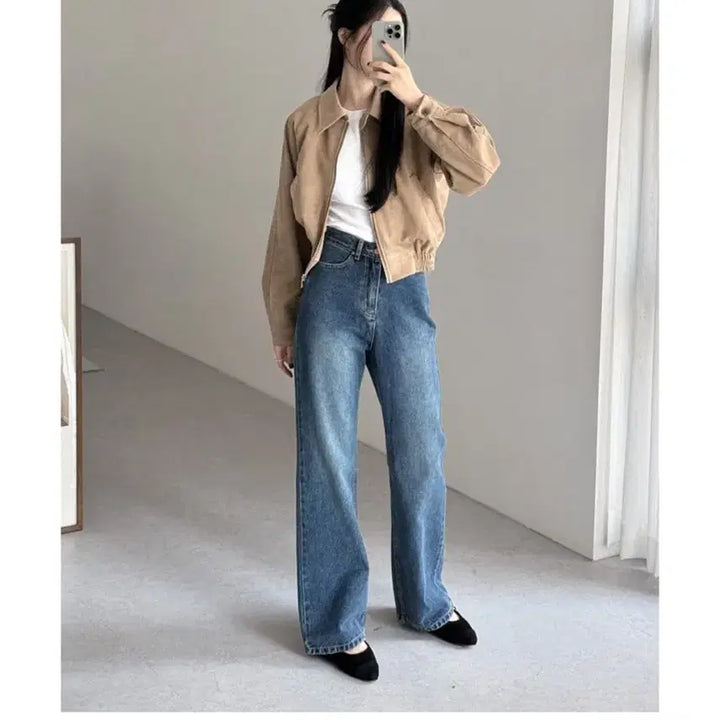 [BUNJANG] UUR Stay Wide Bootcut Denim Jeans (Size S) / UUR 스테이 와이드 부츠컷 데님 s