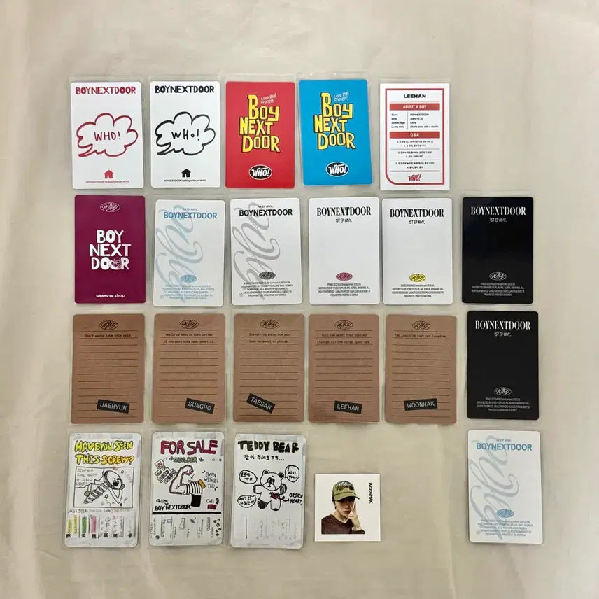 [BUNJANG] BOYNEXTDOOR Photocard Bundle Set / 보넥도 포카 일괄 양도 보이넥스트도어 탈덕 처분 띠부씰 공방포카