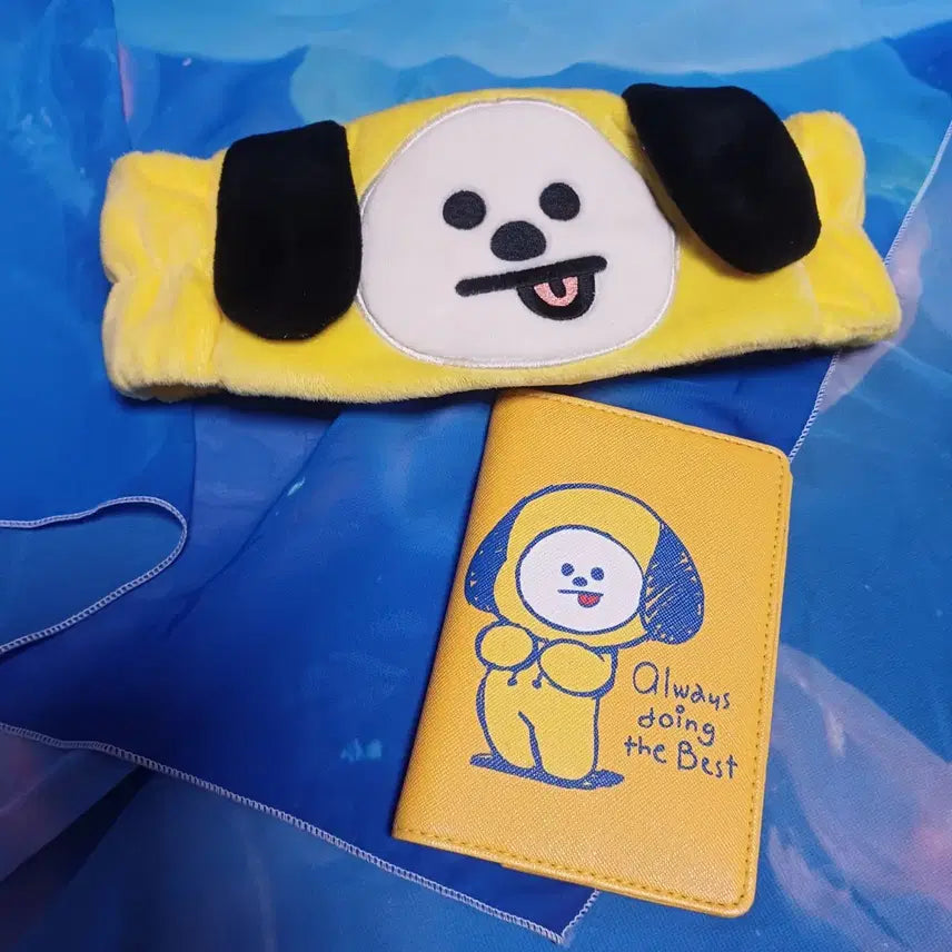 [BUNJANG] BT21 Chimmy Set: Headband &amp; Passport Case / BT21 치미 세안밴드+ 여권케이스 세트 (방탄소년단 bts  캐릭터)