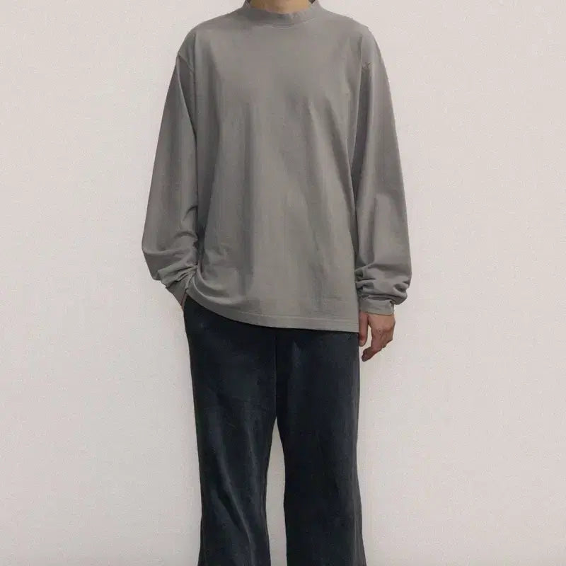 [BUNJANG] YZY GAP Long Sleeve T-shirt Light Gray / 이지갭 롱슬리브 긴팔티 라이트그레이