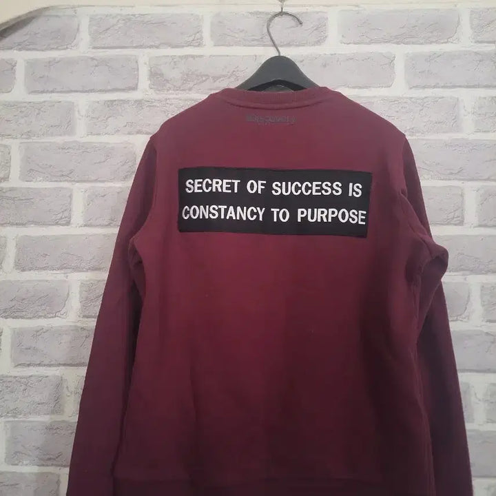 [BUNJANG] Discovery Burgundy Fleece Lined T-shirt / 디스커버리 버건디 기모티셔츠90/알뜰한여우