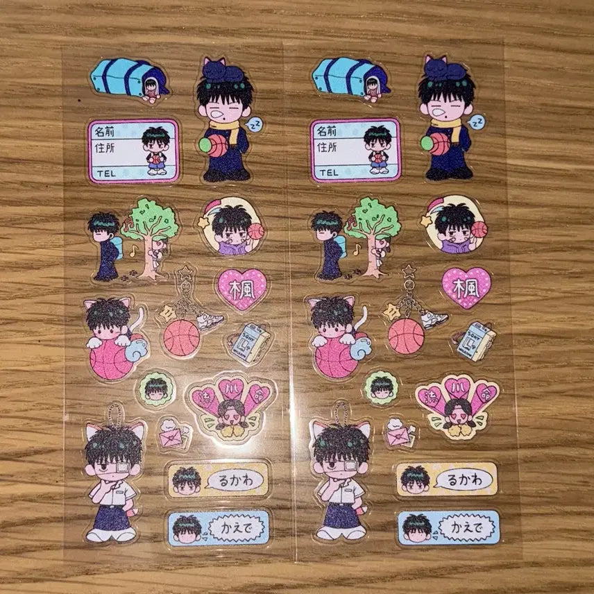 [BUNJANG] Sai Slam Dunk Rukawa Kaede Transparent Stickers / 슬램덩크 슬덩 sai님 서태웅 루카와 투명스티커 2장