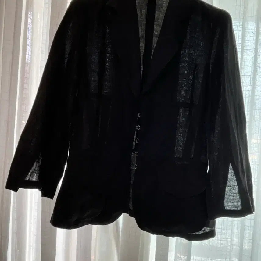 [BUNJANG] Max Mara Max&amp;Co Linen Black Jacket / 득템찬스)막스마라 max&amp;co 린넨100검정자켓