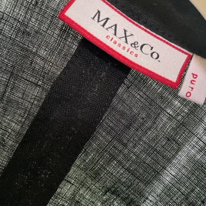 [BUNJANG] Max Mara Max&amp;Co Linen Black Jacket / 득템찬스)막스마라 max&amp;co 린넨100검정자켓