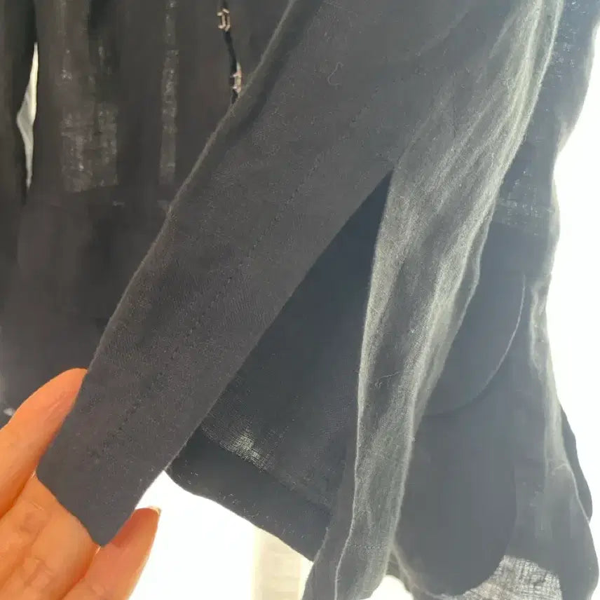 [BUNJANG] Max Mara Max&amp;Co Linen Black Jacket / 득템찬스)막스마라 max&amp;co 린넨100검정자켓