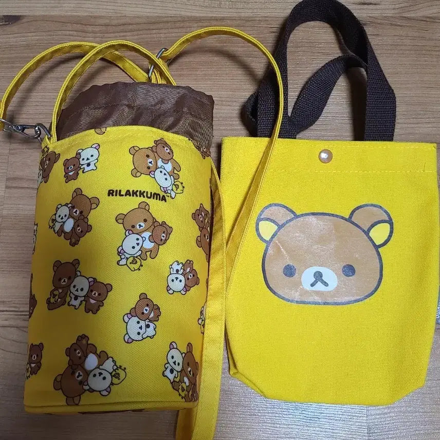 [BUNJANG] Rilakkuma Bundle Set: Tumbler Bag &amp; Mini Eco Bag / 리락쿠마 텀블러백+미니에코백 일괄