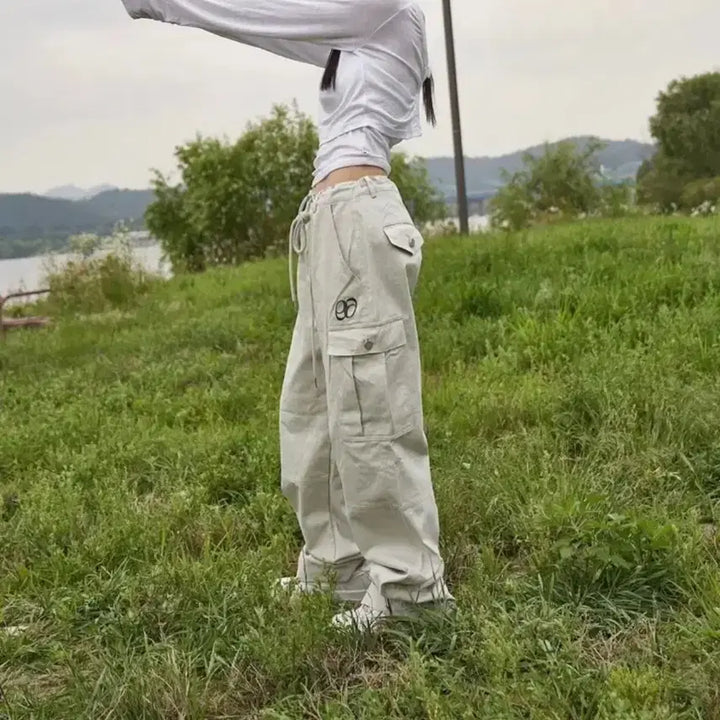[BUNJANG] As On Turn-Tone Cargo Pants Mint / 애즈온 턴톤 스트링 카고팬츠 민트