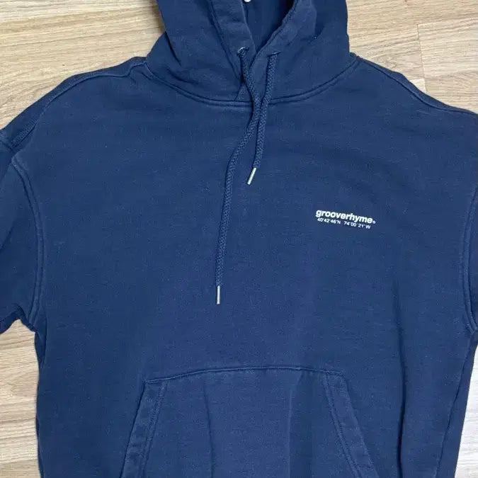 [BUNJANG] Grooverhyme Navy Hoodie / grooverhyme 네이비 후드티