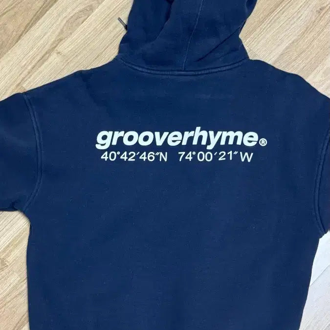 [BUNJANG] Grooverhyme Navy Hoodie / grooverhyme 네이비 후드티