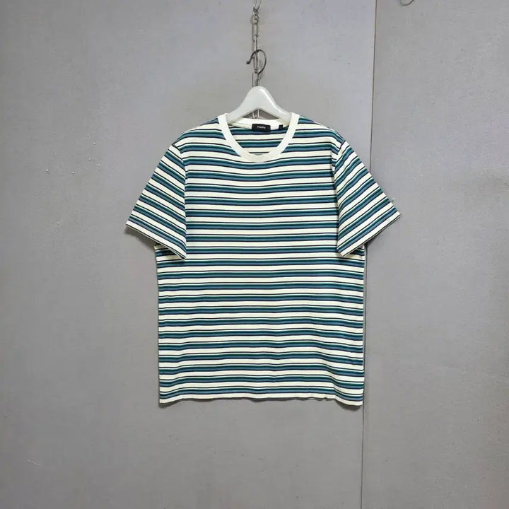 [BUNJANG] Theory Striped Round T-shirt / 띠어리 줄무늬 라운드 티셔츠 M  n3156