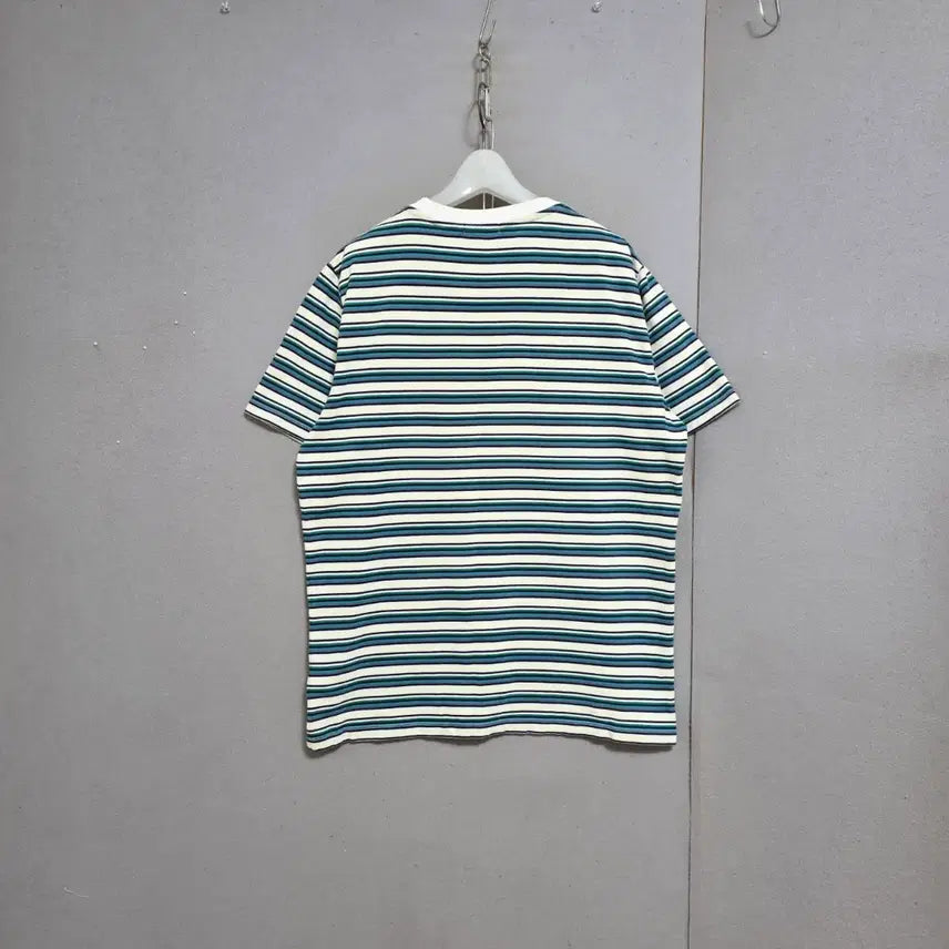 [BUNJANG] Theory Striped Round T-shirt / 띠어리 줄무늬 라운드 티셔츠 M  n3156