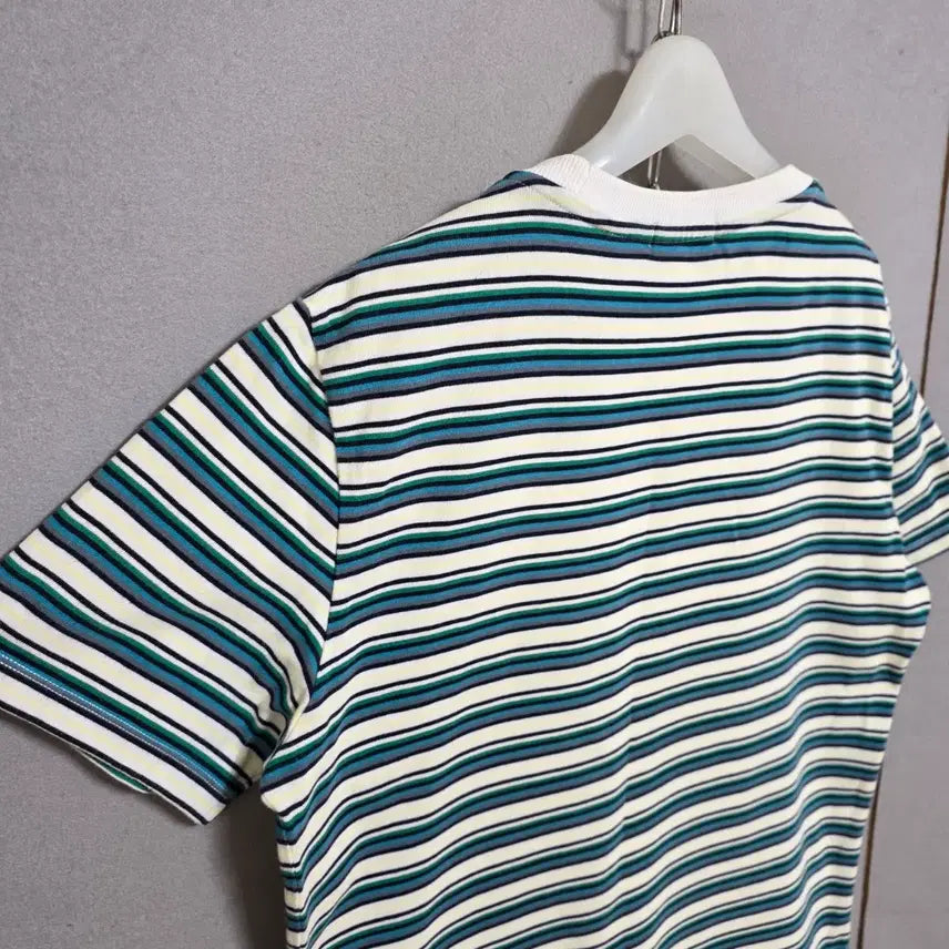 [BUNJANG] Theory Striped Round T-shirt / 띠어리 줄무늬 라운드 티셔츠 M  n3156