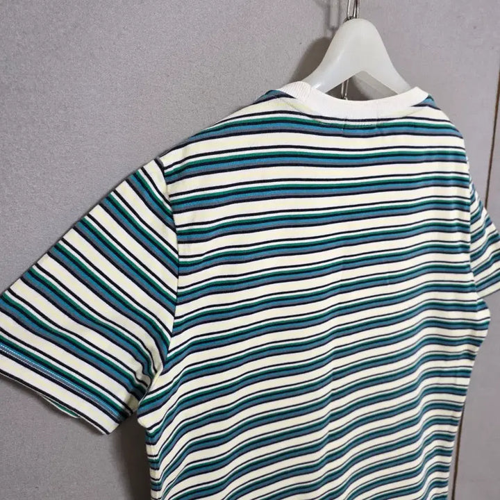[BUNJANG] Theory Striped Round T-shirt / 띠어리 줄무늬 라운드 티셔츠 M  n3156