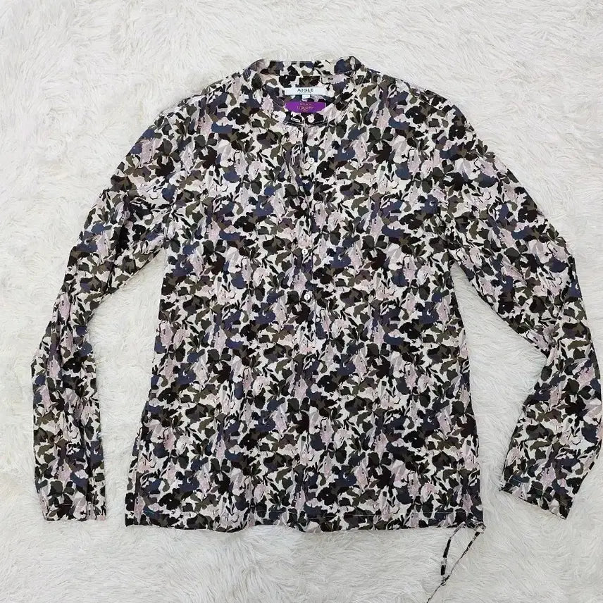 [BUNJANG] AIGLE Floral Pattern Long Sleeve Shirt / AIGLE 에이글 플라워 패턴 롱 슬리브 셔츠
