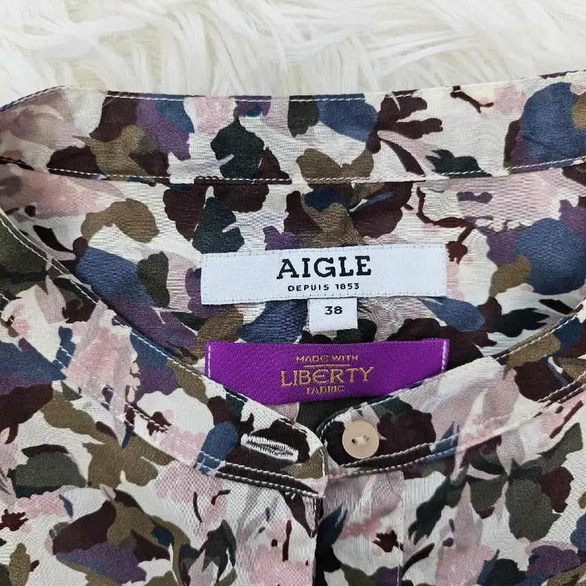 [BUNJANG] AIGLE Floral Pattern Long Sleeve Shirt / AIGLE 에이글 플라워 패턴 롱 슬리브 셔츠