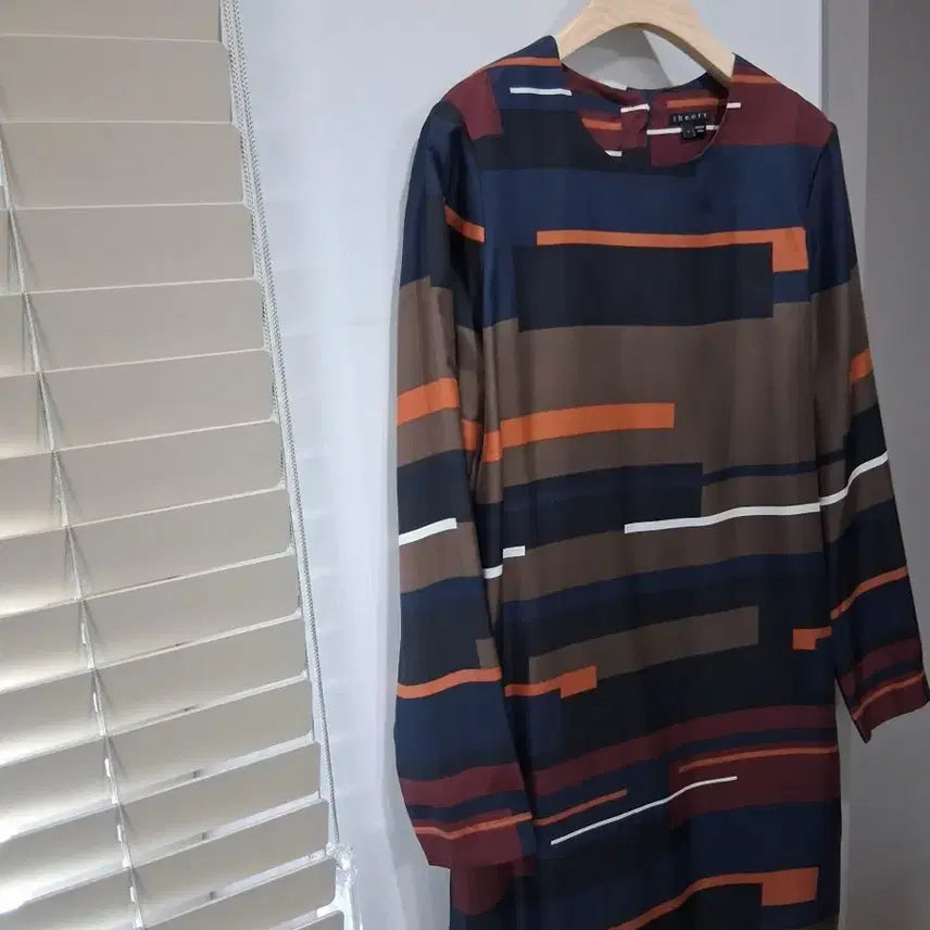 [BUNJANG] Theory Silk Geometric Pattern Dress / 띠어리(Theory)정품실크100% 기아 패턴 원피스4(55)