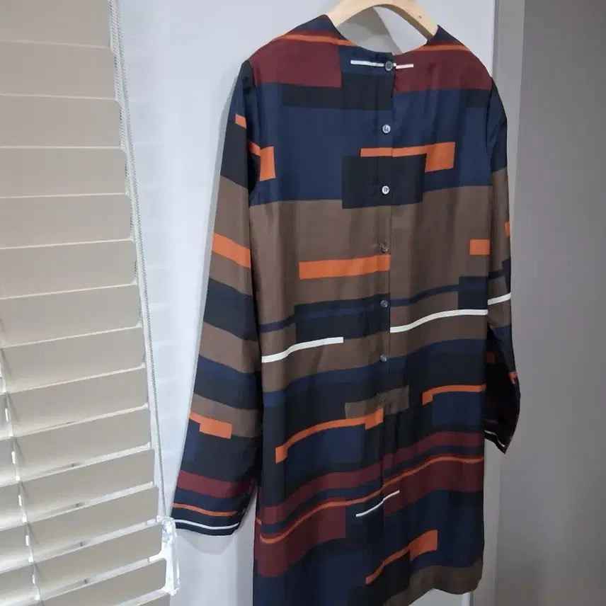 [BUNJANG] Theory Silk Geometric Pattern Dress / 띠어리(Theory)정품실크100% 기아 패턴 원피스4(55)