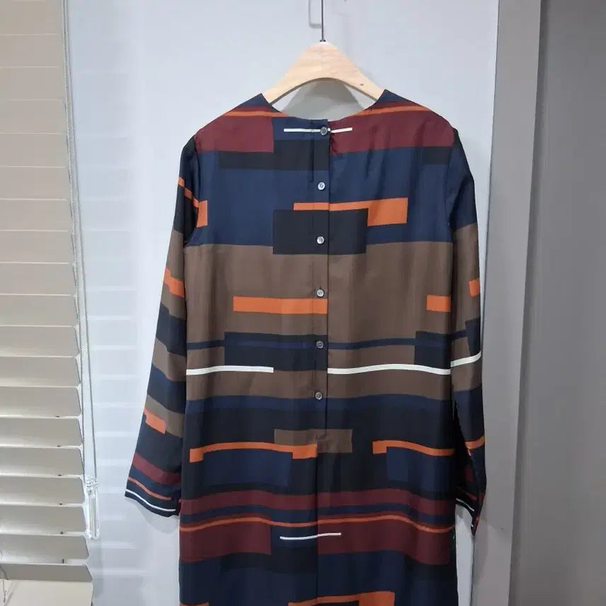 [BUNJANG] Theory Silk Geometric Pattern Dress / 띠어리(Theory)정품실크100% 기아 패턴 원피스4(55)