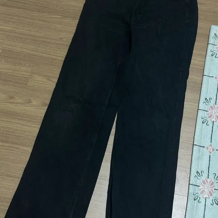 [BUNJANG] ZARA Black Denim Wide Pants / 자라 블랙 데님 와이드 팬츠