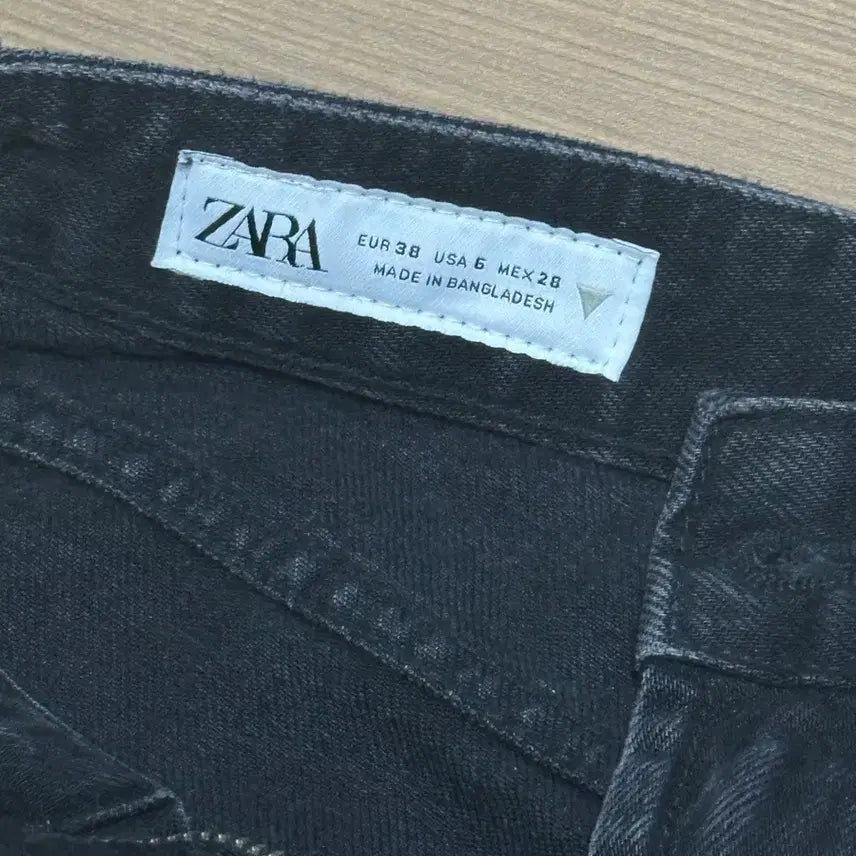 [BUNJANG] ZARA Black Denim Wide Pants / 자라 블랙 데님 와이드 팬츠