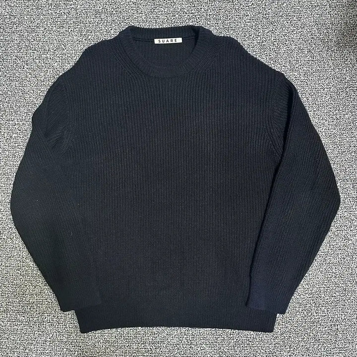 [BUNJANG] Soare Black Waffle Knit Sweater / (L) 수아레 블랙 와플 니트