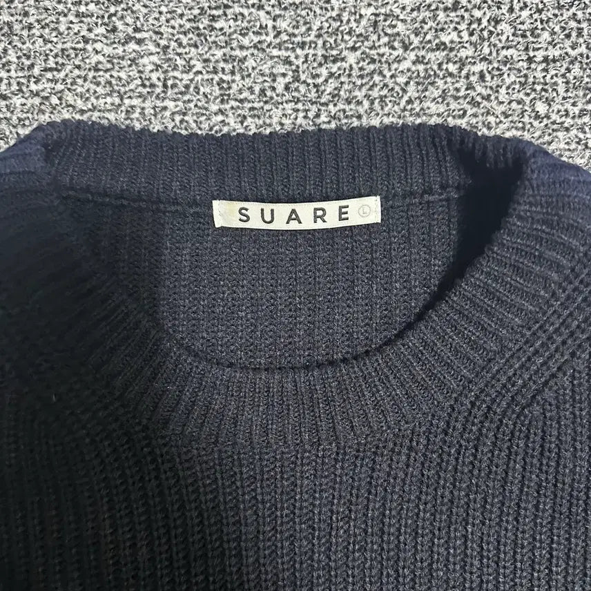 [BUNJANG] Soare Black Waffle Knit Sweater / (L) 수아레 블랙 와플 니트