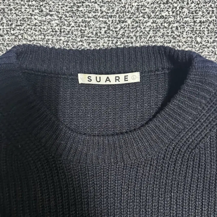 [BUNJANG] Soare Black Waffle Knit Sweater / (L) 수아레 블랙 와플 니트