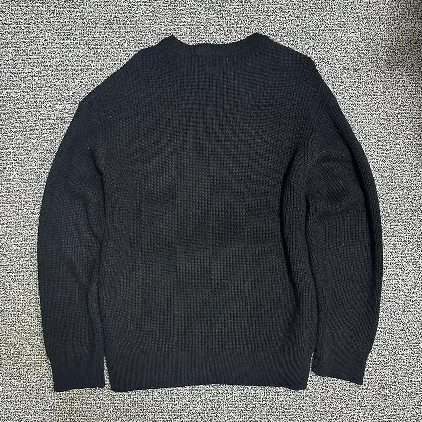 [BUNJANG] Soare Black Waffle Knit Sweater / (L) 수아레 블랙 와플 니트