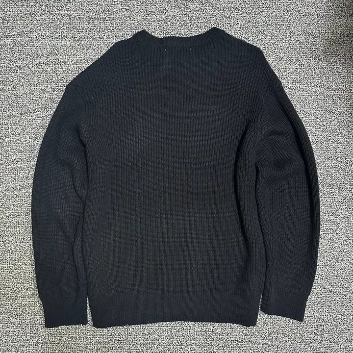 [BUNJANG] Soare Black Waffle Knit Sweater / (L) 수아레 블랙 와플 니트