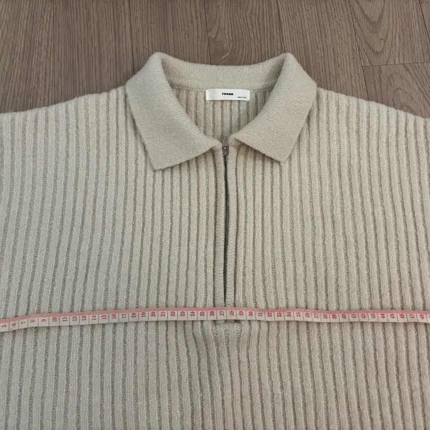 [BUNJANG] Yeori Fit Half-Zip Collar Knit Top / 여리핏 아방핏 반집업 카라 니트티 여성 프리 라떼베이지