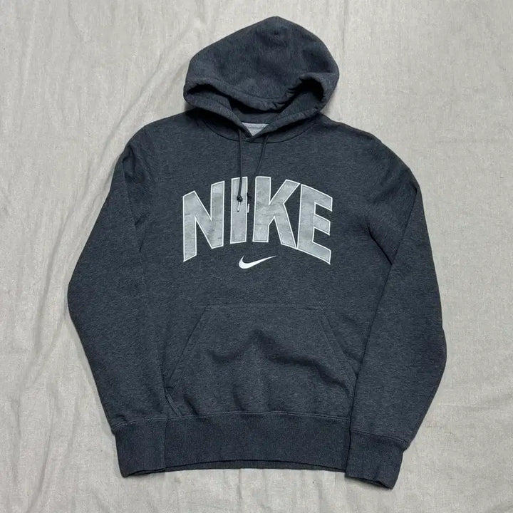 [BUNJANG] Nike Silver Big Logo Charcoal Hoodie S / 나이키 해외판 실버 빅로고 차콜후드 S