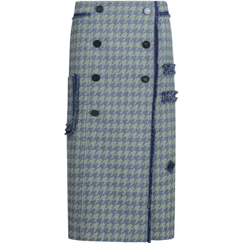 [BUNJANG] Lucky Chouette Houndstooth Skirt / 럭키슈에뜨 하운드 투스 스커트 38
