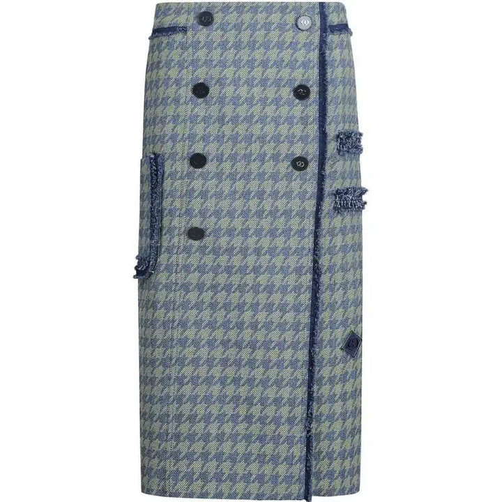[BUNJANG] Lucky Chouette Houndstooth Skirt / 럭키슈에뜨 하운드 투스 스커트 38