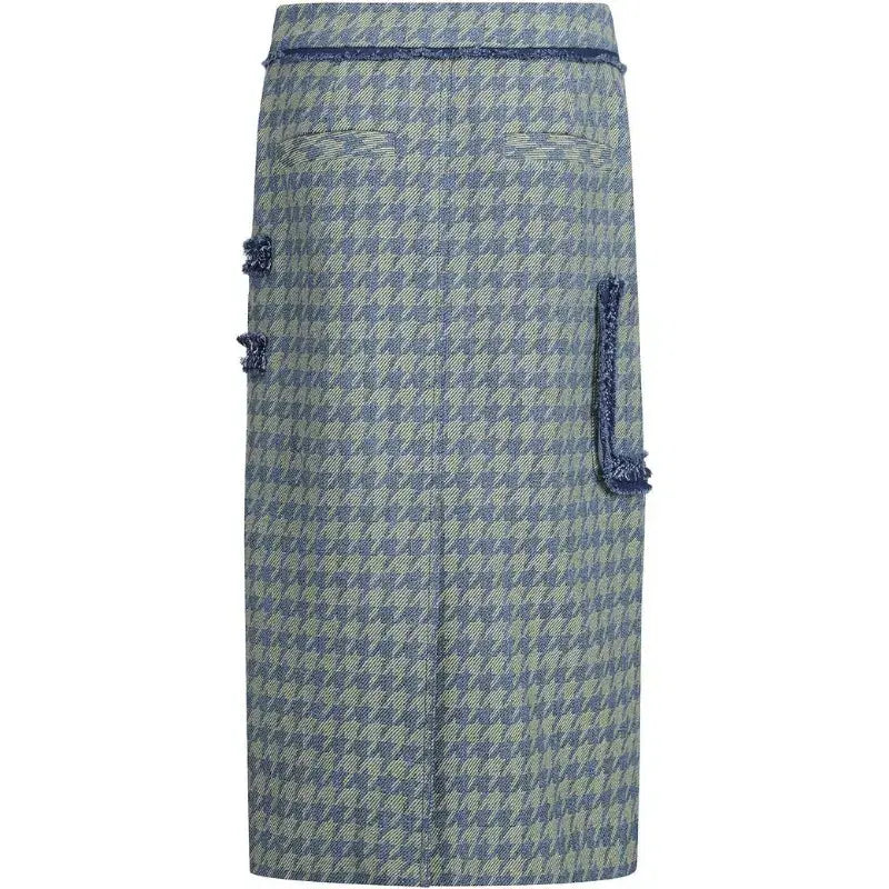 [BUNJANG] Lucky Chouette Houndstooth Skirt / 럭키슈에뜨 하운드 투스 스커트 38