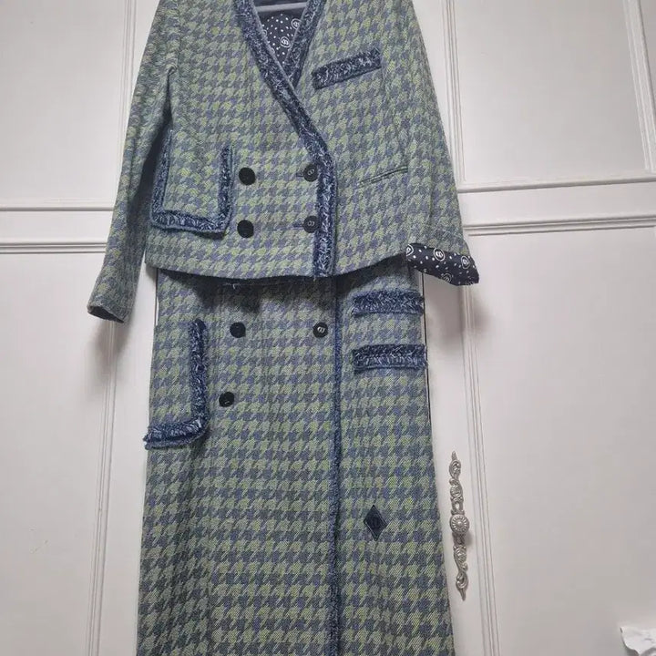 [BUNJANG] Lucky Chouette Houndstooth Skirt / 럭키슈에뜨 하운드 투스 스커트 38
