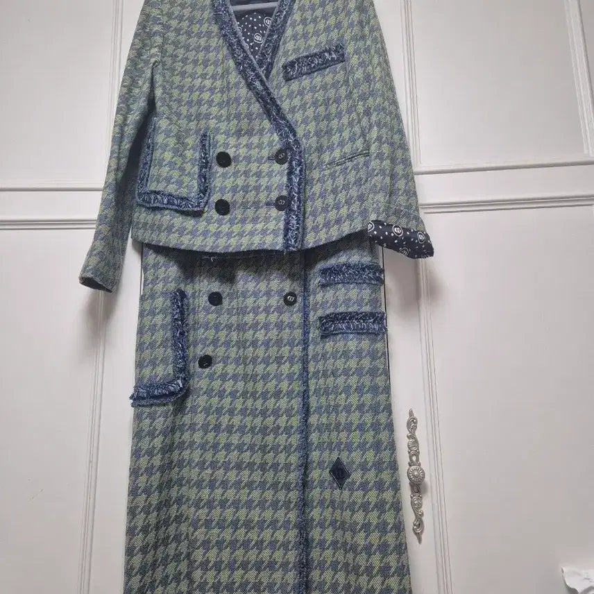 [BUNJANG] Lucky Chouette Houndstooth Skirt / 럭키슈에뜨 하운드 투스 스커트 38