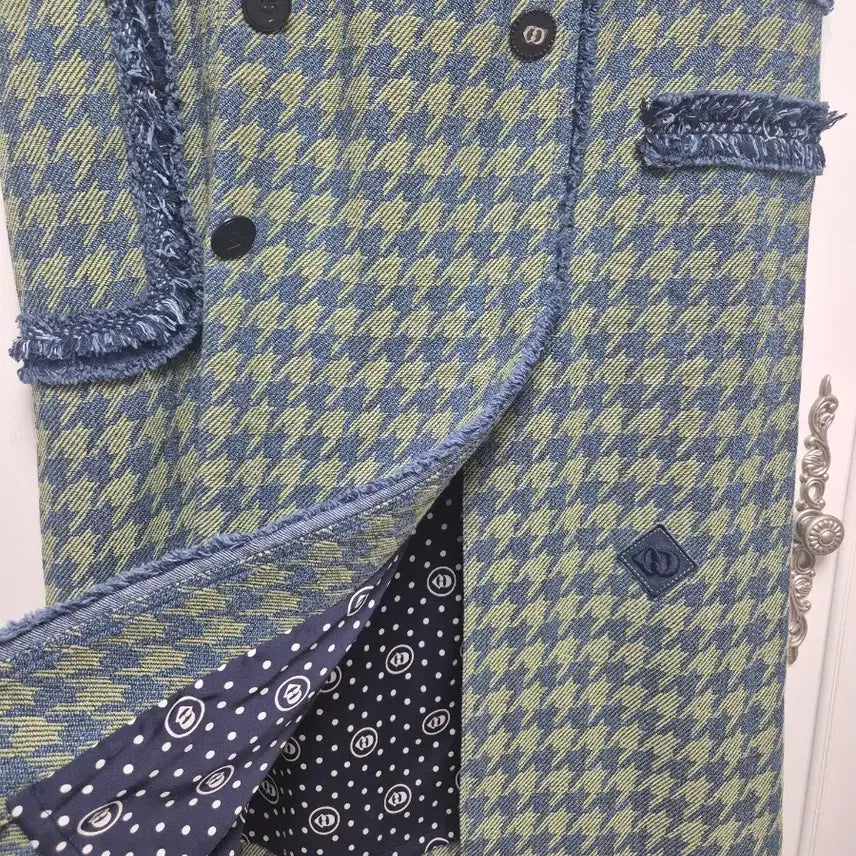 [BUNJANG] Lucky Chouette Houndstooth Skirt / 럭키슈에뜨 하운드 투스 스커트 38