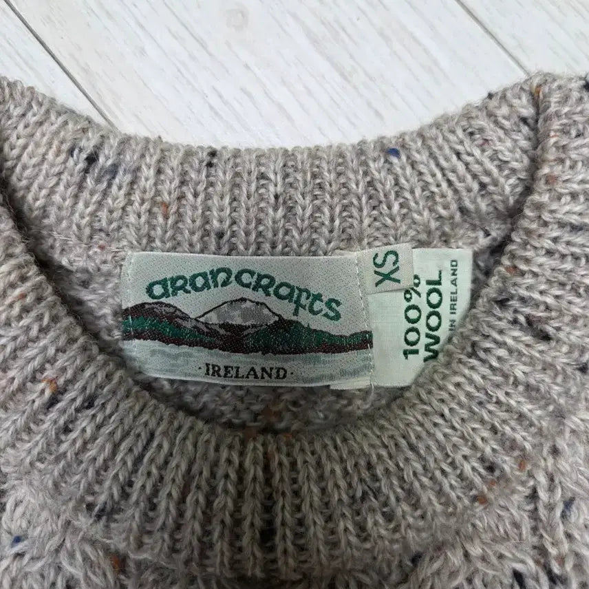 [BUNJANG] Aran Crafts Merino Wool Round Neck Sweater / Aran Crafts 아란크래프트  메리노울100%   라운드넥 스웨터