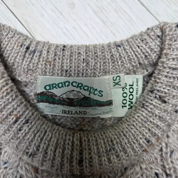 [BUNJANG] Aran Crafts Merino Wool Round Neck Sweater / Aran Crafts 아란크래프트  메리노울100%   라운드넥 스웨터