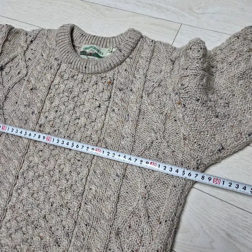 [BUNJANG] Aran Crafts Merino Wool Round Neck Sweater / Aran Crafts 아란크래프트  메리노울100%   라운드넥 스웨터