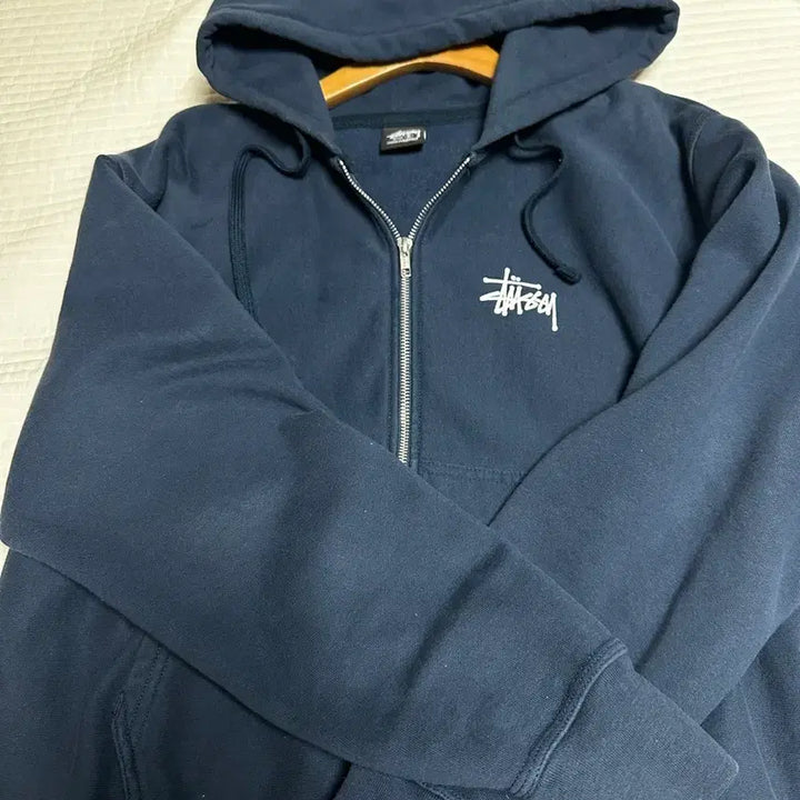 [BUNJANG] Stussy Navy Hooded Zip-up S / 스투시 후드집업 네이비 S