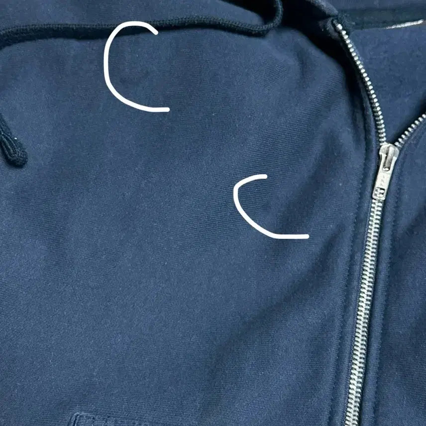 [BUNJANG] Stussy Navy Hooded Zip-up S / 스투시 후드집업 네이비 S