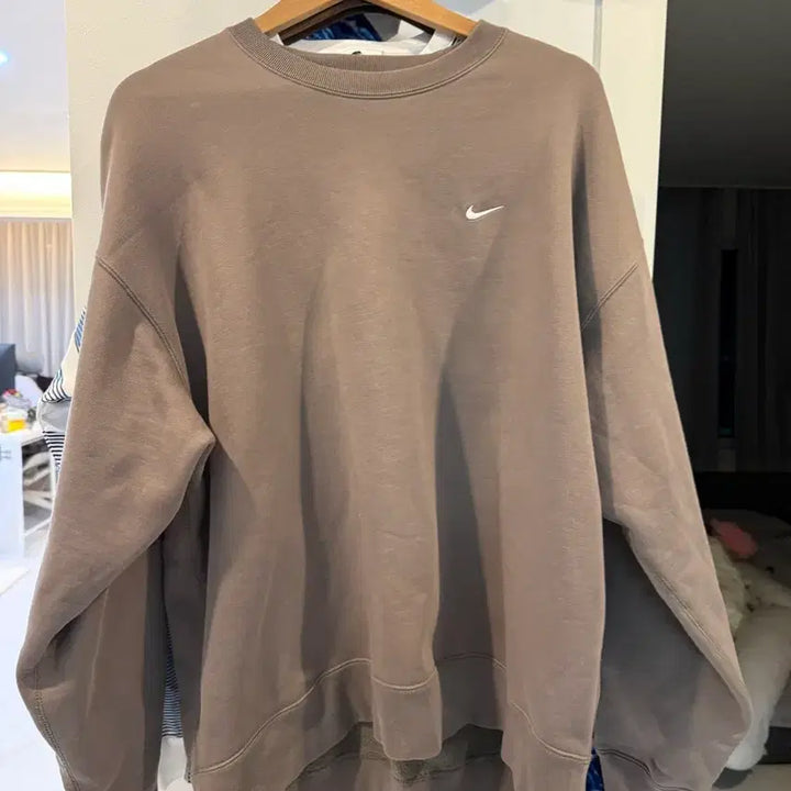 [BUNJANG] Nike NRG Solo Swoosh Crew Fleece Olive Grey / [XL] 나이키 NRG 솔로 스우시 크루 플리스 올리브 그레이