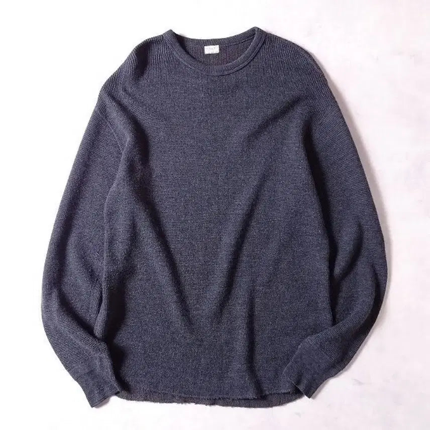[BUNJANG] Pigvel Thermal Waffle Top Graphite Knitwear / 피그벨 써말 와플탑 니트 그라파이트 40size  / 3size