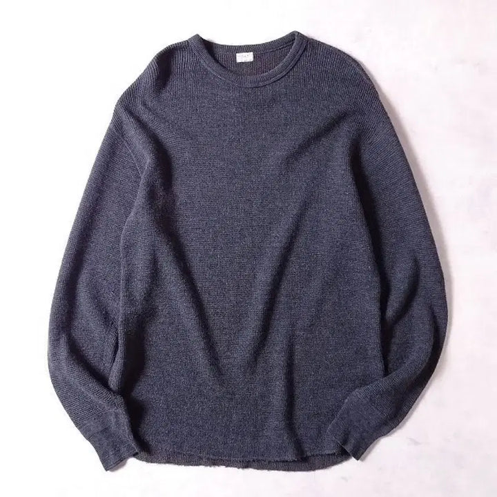[BUNJANG] Pigvel Thermal Waffle Top Graphite Knitwear / 피그벨 써말 와플탑 니트 그라파이트 40size  / 3size