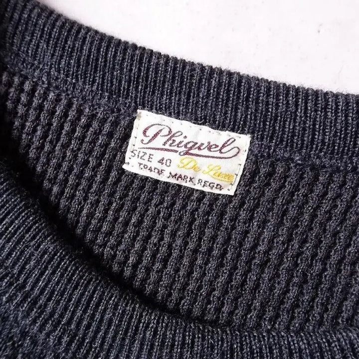 [BUNJANG] Pigvel Thermal Waffle Top Graphite Knitwear / 피그벨 써말 와플탑 니트 그라파이트 40size  / 3size