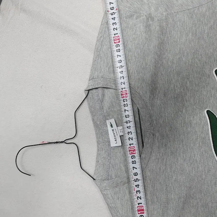 [BUNJANG] Lacoste Big Croc Gray T-shirt / 라코스테 반팔티 빅크록 그레이 xl