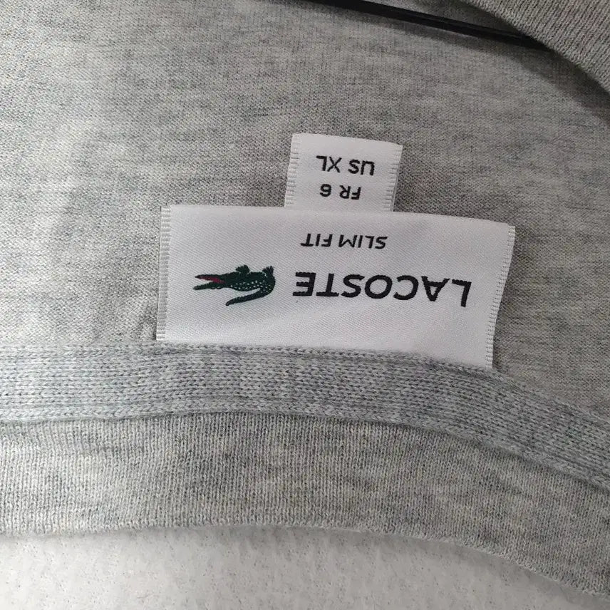 [BUNJANG] Lacoste Big Croc Gray T-shirt / 라코스테 반팔티 빅크록 그레이 xl